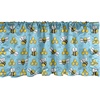 image:imageAmbesonne Cartoon Window Valance Summer Style Funny Demonstration of Happy Flying Characters and Hexagon Comb Curtain Valance for Kitchen Bedroom Decor with Rod Pocket 54 X 18 Sky Blue MustardSky Blue Mustard