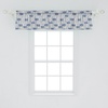 image:imageAmbesonne Cartoon Window Valance Summer Style Funny Demonstration of Happy Flying Characters and Hexagon Comb Curtain Valance for Kitchen Bedroom Decor with Rod Pocket 54 X 18 Sky Blue MustardNavy Blue and Cream