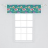 image:imageAmbesonne Cartoon Window Valance Summer Style Funny Demonstration of Happy Flying Characters and Hexagon Comb Curtain Valance for Kitchen Bedroom Decor with Rod Pocket 54 X 18 Sky Blue MustardTeal