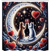 image:imageAmbesonne Cat Shower Curtain Rich Queen Kitty Character on Money Boss Lady Animal Funny Cartoon Cloth Fabric Bathroom Decor Set with Hooks 69 W x 70 L Cream Hunter Green and OrangeIndigo and Scarlet