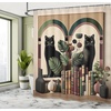 image:imageAmbesonne Cat Shower Curtain Rich Queen Kitty Character on Money Boss Lady Animal Funny Cartoon Cloth Fabric Bathroom Decor Set with Hooks 69 W x 70 L Cream Hunter Green and OrangeSand Brown Maroon Green