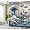 image:imageAmbesonne Cat Shower Curtain Rich Queen Kitty Character on Money Boss Lady Animal Funny Cartoon Cloth Fabric Bathroom Decor Set with Hooks 69 W x 70 L Cream Hunter Green and OrangeSea Blue and Pearl