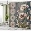 image:imageAmbesonne Cat Shower Curtain Rich Queen Kitty Character on Money Boss Lady Animal Funny Cartoon Cloth Fabric Bathroom Decor Set with Hooks 69 W x 70 L Cream Hunter Green and OrangePale Salmon Avocado Green