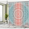 image:imageAmbesonne Cat Shower Curtain Rich Queen Kitty Character on Money Boss Lady Animal Funny Cartoon Cloth Fabric Bathroom Decor Set with Hooks 69 W x 70 L Cream Hunter Green and OrangeCoral Teal
