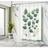 image:imageAmbesonne Cat Shower Curtain Rich Queen Kitty Character on Money Boss Lady Animal Funny Cartoon Cloth Fabric Bathroom Decor Set with Hooks 69 W x 70 L Cream Hunter Green and OrangeReseda Green Yellow Grey