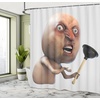 image:imageAmbesonne Cat Shower Curtain Rich Queen Kitty Character on Money Boss Lady Animal Funny Cartoon Cloth Fabric Bathroom Decor Set with Hooks 69 W x 70 L Cream Hunter Green and OrangeTan and Peach