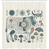 image:imageAmbesonne Cat Shower Curtain Rich Queen Kitty Character on Money Boss Lady Animal Funny Cartoon Cloth Fabric Bathroom Decor Set with Hooks 69 W x 70 L Cream Hunter Green and OrangePaprika Petrol Blue
