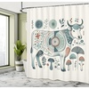 image:imageAmbesonne Cat Shower Curtain Rich Queen Kitty Character on Money Boss Lady Animal Funny Cartoon Cloth Fabric Bathroom Decor Set with Hooks 69 W x 70 L Cream Hunter Green and OrangePaprika Petrol Blue