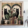 image:imageAmbesonne Cat Shower Curtain Rich Queen Kitty Character on Money Boss Lady Animal Funny Cartoon Cloth Fabric Bathroom Decor Set with Hooks 69 W x 70 L Cream Hunter Green and OrangeSand Brown Maroon Green