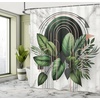 image:imageAmbesonne Cat Shower Curtain Rich Queen Kitty Character on Money Boss Lady Animal Funny Cartoon Cloth Fabric Bathroom Decor Set with Hooks 69 W x 70 L Cream Hunter Green and OrangeFern Green Off White Tan