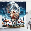 image:imageAmbesonne Cat Shower Curtain Rich Queen Kitty Character on Money Boss Lady Animal Funny Cartoon Cloth Fabric Bathroom Decor Set with Hooks 69 W x 70 L Cream Hunter Green and OrangePetrol Blue and Burnt Sienna