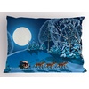 image:imageAmbesonne Christmas Pillow Sham Smiling Santa Claus Hugging Snowman in Cartoon Style Winter Hills Fir Trees Decorative Standard King Size Printed Pillowcase 36 X 20 Blue Red WhiteNavy Blue