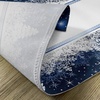 image:imageAmbesonne Christmas Place Mats Set of 4 Frosty Winter Theme Border Abstract Vibrant Trees and Stars Yuletide Art Washable Fabric Placemats for Dining Table Standard Size Blue and White