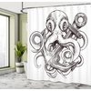 image:imageAmbesonne Day of The Dead Shower Curtain Dia de Los Muertos Celebration Skull Art Image Cloth Fabric Bathroom Decor Set with Hooks 69 W x 75 L Yellow White BlackBrown and White