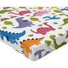 image:imageAmbesonne Dino Fitted Sheet Cartoon Style Colorful Dinosaurs TRex Triceratops Prehistoric Reptile Wildlife Bed Cover with AllRound Elastic Deep Pocket for Comfort Twin Size Pink PurplePink Purple