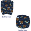 image:imageAmbesonne Dog Office Chair Slipcover Cartoon Style Interpretation of Doggies Playing and Messing Around with Toys Print Protective Stretch Decorative Fabric Cover Standard Size Coffee BrownNavy Brown
