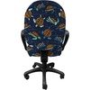 image:imageAmbesonne Dog Office Chair Slipcover Cartoon Style Interpretation of Doggies Playing and Messing Around with Toys Print Protective Stretch Decorative Fabric Cover Standard Size Coffee BrownNavy Brown