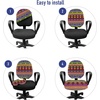 image:imageAmbesonne Dog Office Chair Slipcover Cartoon Style Interpretation of Doggies Playing and Messing Around with Toys Print Protective Stretch Decorative Fabric Cover Standard Size Coffee BrownMagenta Yellow