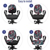 image:imageAmbesonne Dog Office Chair Slipcover Cartoon Style Interpretation of Doggies Playing and Messing Around with Toys Print Protective Stretch Decorative Fabric Cover Standard Size Coffee BrownDimgrey Coral