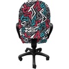 image:imageAmbesonne Dog Office Chair Slipcover Cartoon Style Interpretation of Doggies Playing and Messing Around with Toys Print Protective Stretch Decorative Fabric Cover Standard Size Coffee BrownDimgrey Coral