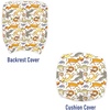 image:imageAmbesonne Dog Office Chair Slipcover Cartoon Style Interpretation of Doggies Playing and Messing Around with Toys Print Protective Stretch Decorative Fabric Cover Standard Size Coffee BrownCoffee Brown