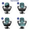 image:imageAmbesonne Dog Office Chair Slipcover Cartoon Style Interpretation of Doggies Playing and Messing Around with Toys Print Protective Stretch Decorative Fabric Cover Standard Size Coffee BrownTurquoise Black