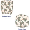 image:imageAmbesonne Dog Office Chair Slipcover Cartoon Style Interpretation of Doggies Playing and Messing Around with Toys Print Protective Stretch Decorative Fabric Cover Standard Size Coffee BrownPeach Seafoam