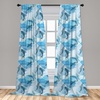 image:imageAmbesonne Dotted Curtains Teddy Bear Style Dog on Nostalgic Polka Dots Cartoon Window Treatments 2 Panel Set for Living Room Bedroom Pair of  28 x 63 Blue BrownSoft Blue Grey
