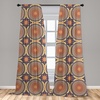 image:imageAmbesonne Dotted Curtains Teddy Bear Style Dog on Nostalgic Polka Dots Cartoon Window Treatments 2 Panel Set for Living Room Bedroom Pair of  28 x 63 Blue BrownIndigo Orange