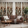 image:imageAmbesonne Dotted Curtains Teddy Bear Style Dog on Nostalgic Polka Dots Cartoon Window Treatments 2 Panel Set for Living Room Bedroom Pair of  28 x 63 Blue BrownCinnamon Cadet Blue Ecru