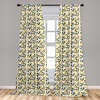 image:imageAmbesonne Dragon Window Curtains Cartoon Dragons Silly Expressions Colorful Flying Fantasy Characters Lightweight Decor 2Panel Set with Rod Pocket Pair of  28 x 84 Multicolor RubyBlue Petrol