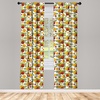 image:imageAmbesonne Dragon Window Curtains Cartoon Dragons Silly Expressions Colorful Flying Fantasy Characters Lightweight Decor 2Panel Set with Rod Pocket Pair of  28 x 84 Multicolor RubySienna Yellow