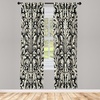 image:imageAmbesonne Dragon Window Curtains Cartoon Dragons Silly Expressions Colorful Flying Fantasy Characters Lightweight Decor 2Panel Set with Rod Pocket Pair of  28 x 84 Multicolor RubyEggshell and Dark Grey
