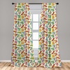 image:imageAmbesonne Dragon Window Curtains Cartoon Dragons Silly Expressions Colorful Flying Fantasy Characters Lightweight Decor 2Panel Set with Rod Pocket Pair of  28 x 84 Multicolor RubyMulticolor Ruby