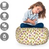 image:imageAmbesonne Funny Cartoon Storage Toy Bag Chair Theme of Playful Hipster Cats with Glasses Colorful Dotted Designed Print Stuffed Animal Organizer Washable Bag Large Size Pink GreyCream Purple
