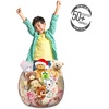 image:imageAmbesonne Funny Cartoon Storage Toy Bag Chair Theme of Playful Hipster Cats with Glasses Colorful Dotted Designed Print Stuffed Animal Organizer Washable Bag Large Size Pink GreyBlue Pink
