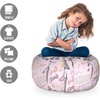 image:imageAmbesonne Funny Cartoon Storage Toy Bag Chair Theme of Playful Hipster Cats with Glasses Colorful Dotted Designed Print Stuffed Animal Organizer Washable Bag Large Size Pink GreyPastel Pink