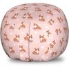 image:imageAmbesonne Funny Cartoon Storage Toy Bag Chair Theme of Playful Hipster Cats with Glasses Colorful Dotted Designed Print Stuffed Animal Organizer Washable Bag Large Size Pink GreyOrange White
