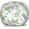 image:imageAmbesonne Funny Cartoon Storage Toy Bag Chair Theme of Playful Hipster Cats with Glasses Colorful Dotted Designed Print Stuffed Animal Organizer Washable Bag Large Size Pink GreyApple Green Turquoise