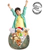 image:imageAmbesonne Funny Cartoon Storage Toy Bag Chair Theme of Playful Hipster Cats with Glasses Colorful Dotted Designed Print Stuffed Animal Organizer Washable Bag Large Size Pink GreyReseda Green Multicolor