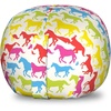 image:imageAmbesonne Funny Cartoon Storage Toy Bag Chair Theme of Playful Hipster Cats with Glasses Colorful Dotted Designed Print Stuffed Animal Organizer Washable Bag Large Size Pink GreyPink Blue