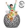 image:imageAmbesonne Funny Cartoon Storage Toy Bag Chair Theme of Playful Hipster Cats with Glasses Colorful Dotted Designed Print Stuffed Animal Organizer Washable Bag Large Size Pink GreyWhite Black