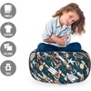 image:imageAmbesonne Funny Cartoon Storage Toy Bag Chair Theme of Playful Hipster Cats with Glasses Colorful Dotted Designed Print Stuffed Animal Organizer Washable Bag Large Size Pink GreyNavy Blue