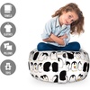 image:imageAmbesonne Funny Cartoon Storage Toy Bag Chair Theme of Playful Hipster Cats with Glasses Colorful Dotted Designed Print Stuffed Animal Organizer Washable Bag Large Size Pink GreyCharcoal Grey Marigold