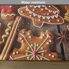 image:imageAmbesonne Gingerbread Man Place Mats Set of 4 Tasty Looking Traditional Cookies Little Snowflakes Cinnamon Washable Fabric Placemats for Dining Table Standard Size Brown White