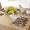 image:imageAmbesonne Gingerbread Man Place Mats Set of 4 Tasty Looking Traditional Cookies Little Snowflakes Cinnamon Washable Fabric Placemats for Dining Table Standard Size Brown White