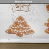 image:imageAmbesonne Gingerbread Man Place Mats Set of 4 Vivid Christmas Gingerbread Biscuits Set Snowflake House Tree Washable Fabric Placemats for Dining Table Standard Size Brown and White