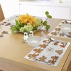 image:imageAmbesonne Gingerbread Man Place Mats Set of 4 Vivid Christmas Gingerbread Biscuits Set Snowflake House Tree Washable Fabric Placemats for Dining Table Standard Size Brown and White