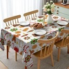 image:imageAmbesonne Gingerbread Man Tablecloth Christmas Graphic Pattern Star Cookies Apples Bells Rectangular Table Cover for Dining Room Kitchen Decor 52 X 70Red CinnamonRed Cinnamon