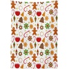image:imageAmbesonne Gingerbread Man Tablecloth Christmas Graphic Pattern Star Cookies Apples Bells Rectangular Table Cover for Dining Room Kitchen Decor 52 X 70Red CinnamonRed Cinnamon